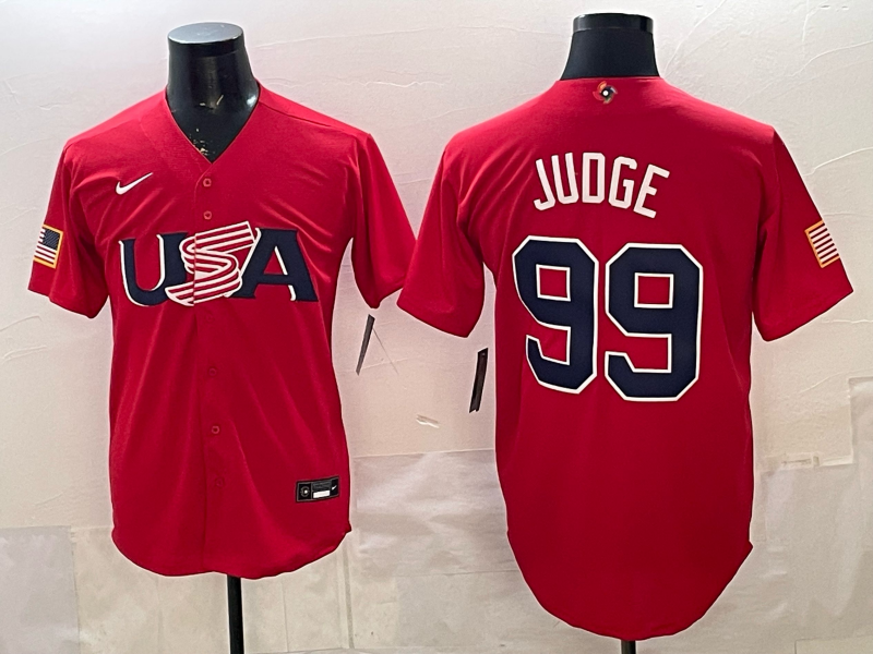 Men 2026 World Cub USA #99 Judge red Nike MLB Jersey 007->more jerseys->MLB Jersey